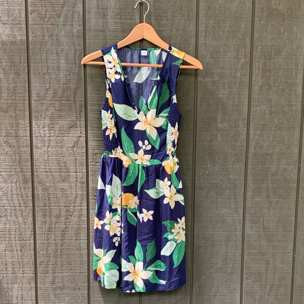 Old Navy Navy Floral Mini Dress